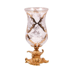VASE CRYSTAL BRASS IR E9-C5257-1 EAC-151B1-20 Default Title - MamasJan Decoration