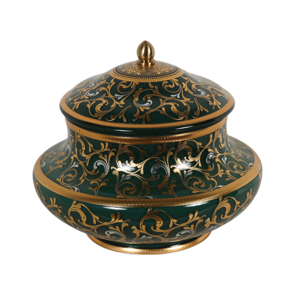 BOWL CANDY CRYSTAL BRASS IR MS-A234 JSLT032-539-2 Default Title - MamasJan Decoration