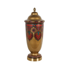 BOWL CANDY GOLDEN MAHROON FLOWER IR Default Title - MamasJan Decoration