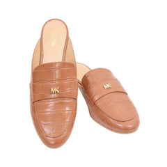 MK GEMMA MULE SHOES 49F3GMFP1E LUGGAGE 8 (IR) Default Title - MamasJan Ladies Shoes & Bags