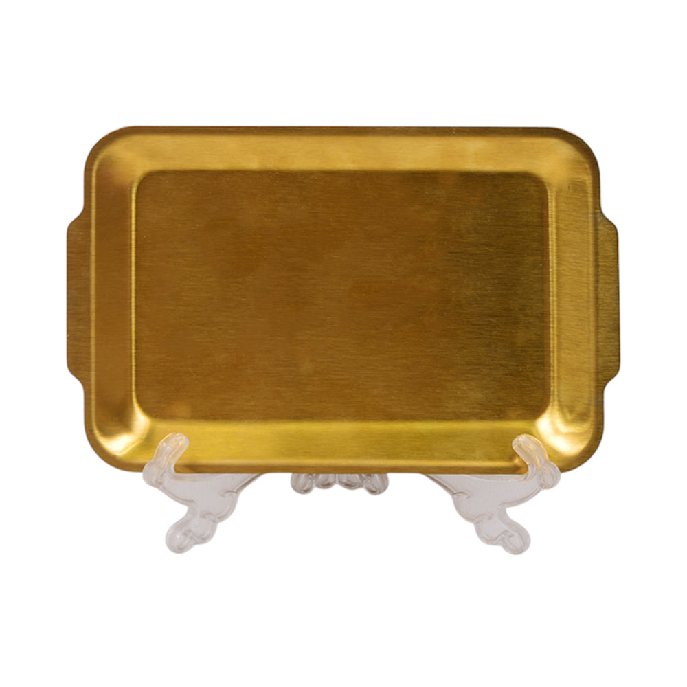 TRAY STEEL GOLDEN RECTANGULAR 8-5/19-5/1220 Default Title - MamasJan Crockery