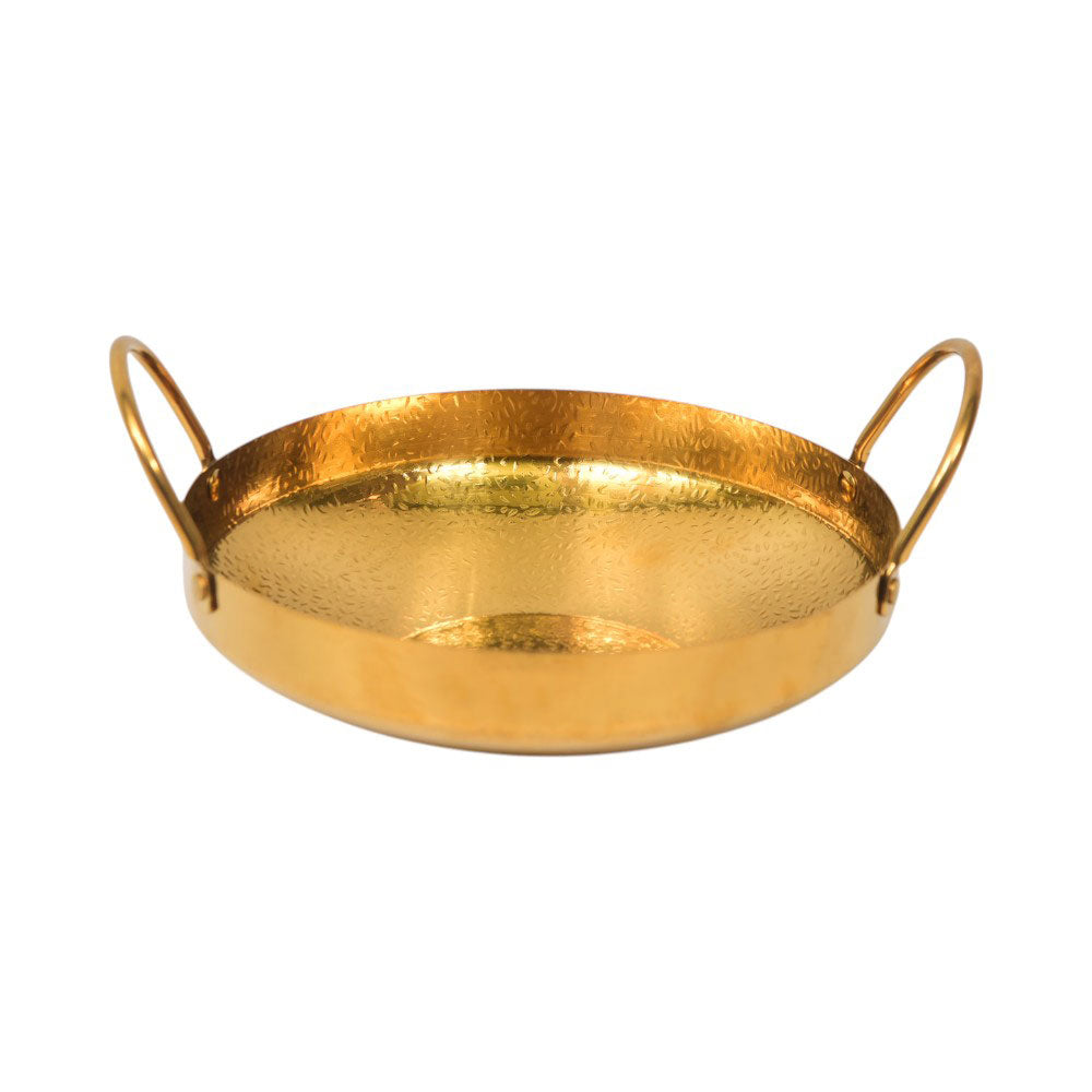 WOK GOLDEN HAMMERED 22 CM 7-31/0783 Default Title - MamasJan Crockery