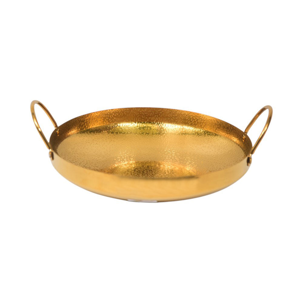 WOK GOLDEN HAMMERED 28 CM 7-34/0786 Default Title - MamasJan Crockery
