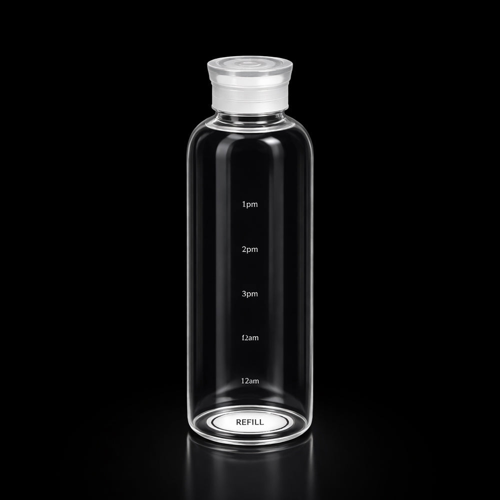 WATER BOTTLE GLASS 750 ML BOLICHA DOUBLE CAP 7-3/0884 Default Title - MamasJan Crockery