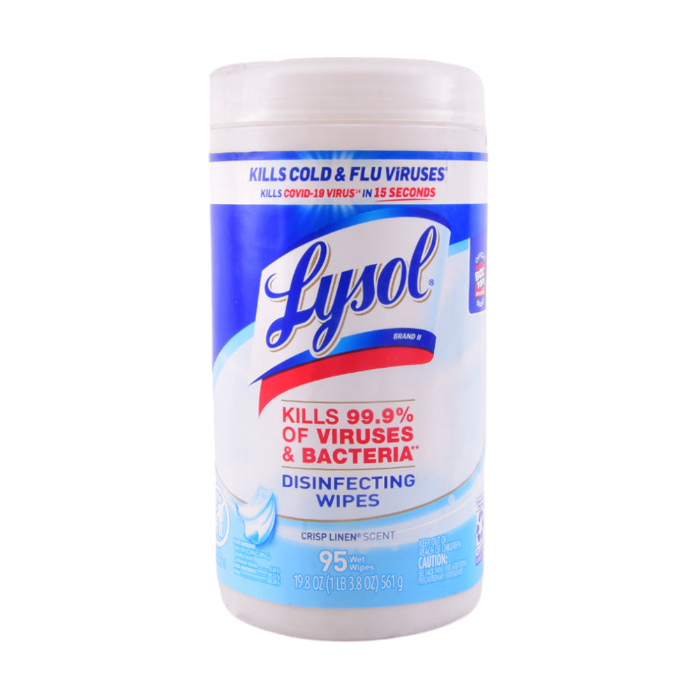 LYSOL DISINFECTING 95 WIPES CRISP LINEN 561 GM Default Title - MamasJan Grocery Nonfood
