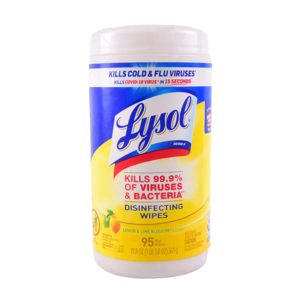 LYSOL DISINFECTING WIPES LEMON & LIME BLOSSOM 561 GM Default Title - MamasJan Grocery Nonfood