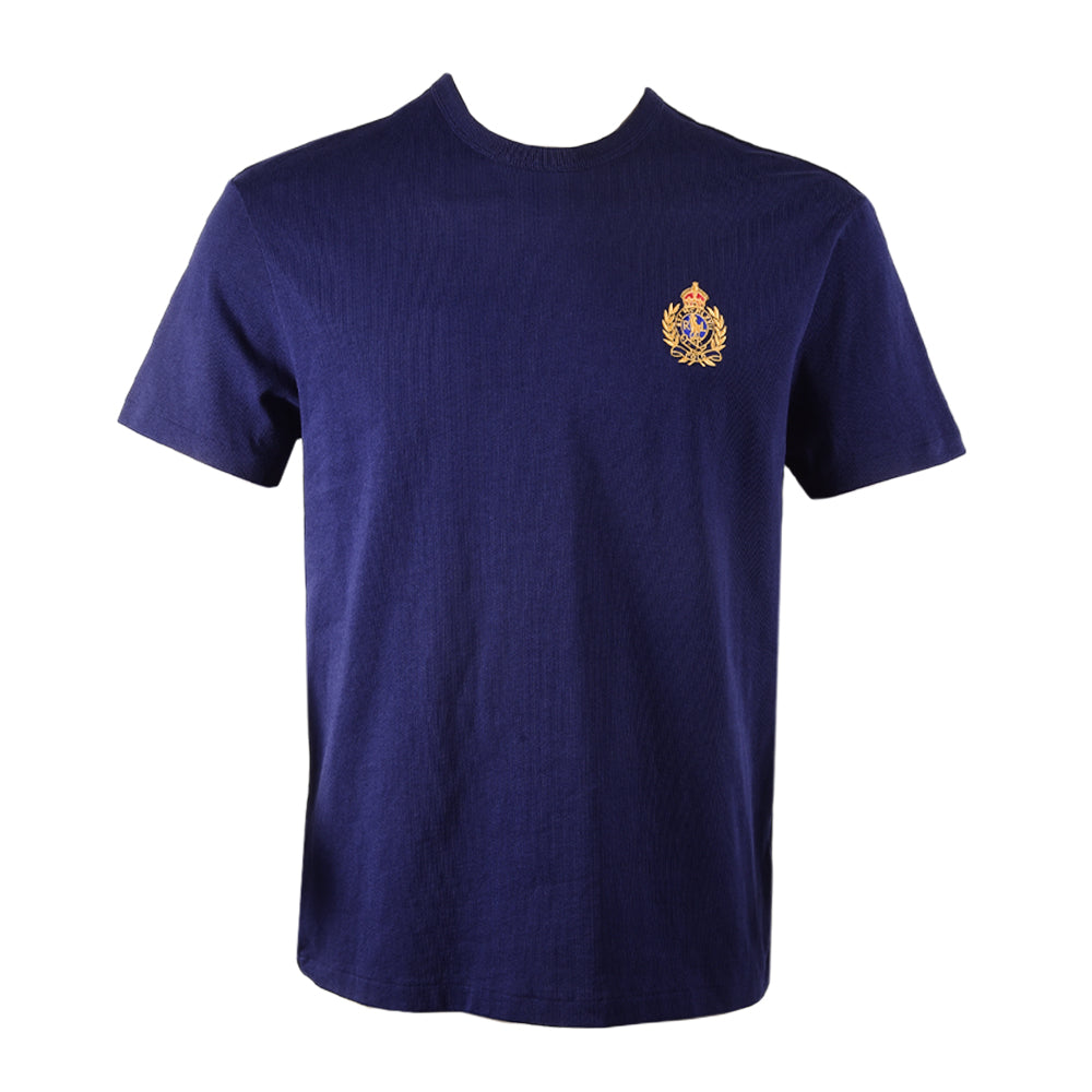 RL MEN S/S R NECK SHIRT 111004 NVY (M) (IR.S) Default Title - MamasJan mens wear