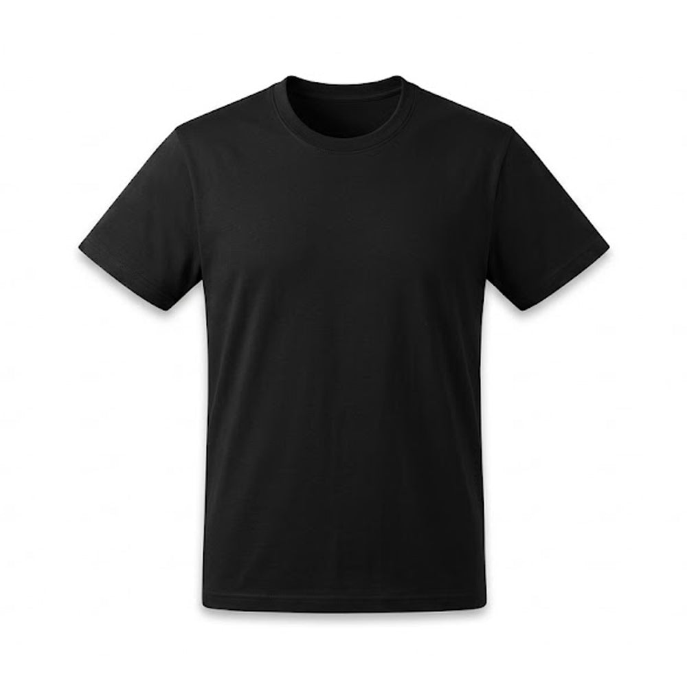 RL S/S R.NECK SHIRT P351RL BLK (L) (IR.S) M - MamasJan mens wear