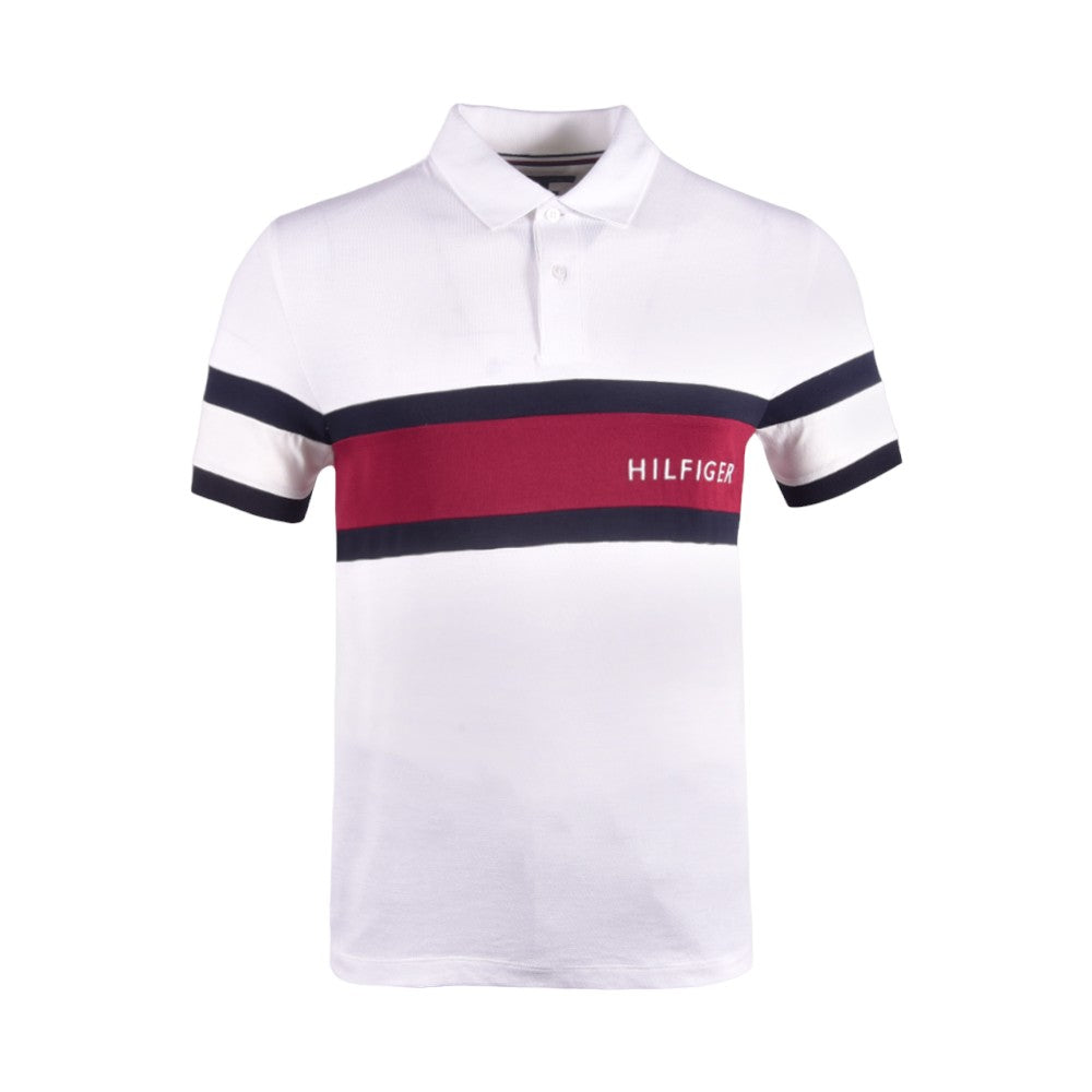 TH MEN S/S POLO SHIRT 78J9767100 WHT L (IR.S) XL - MamasJan mens wear