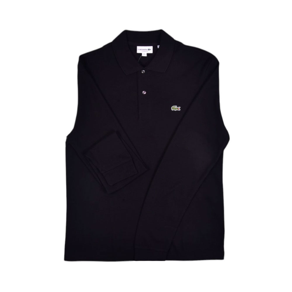 LAC MEN L/S POLO SHIRT L1312-51-031 BLK L (IR.W) L - MamasJan mens wear