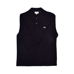 LAC MEN L/S POLO SHIRT L1312-51-031 BLK L (IR.W) L - MamasJan mens wear
