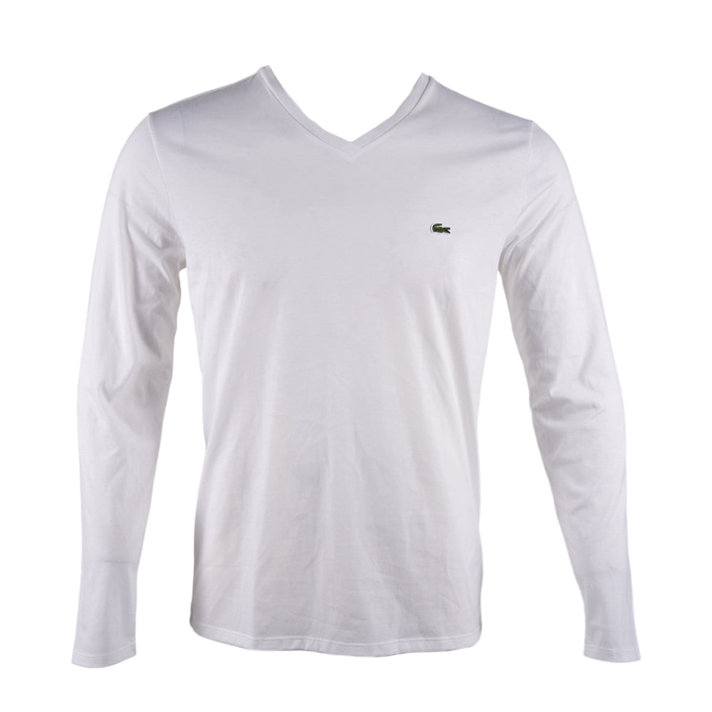LAC MEN S/S V.NECK T SHIRT TH6711-51-001 WHT S (IR.S) S - MamasJan mens wear