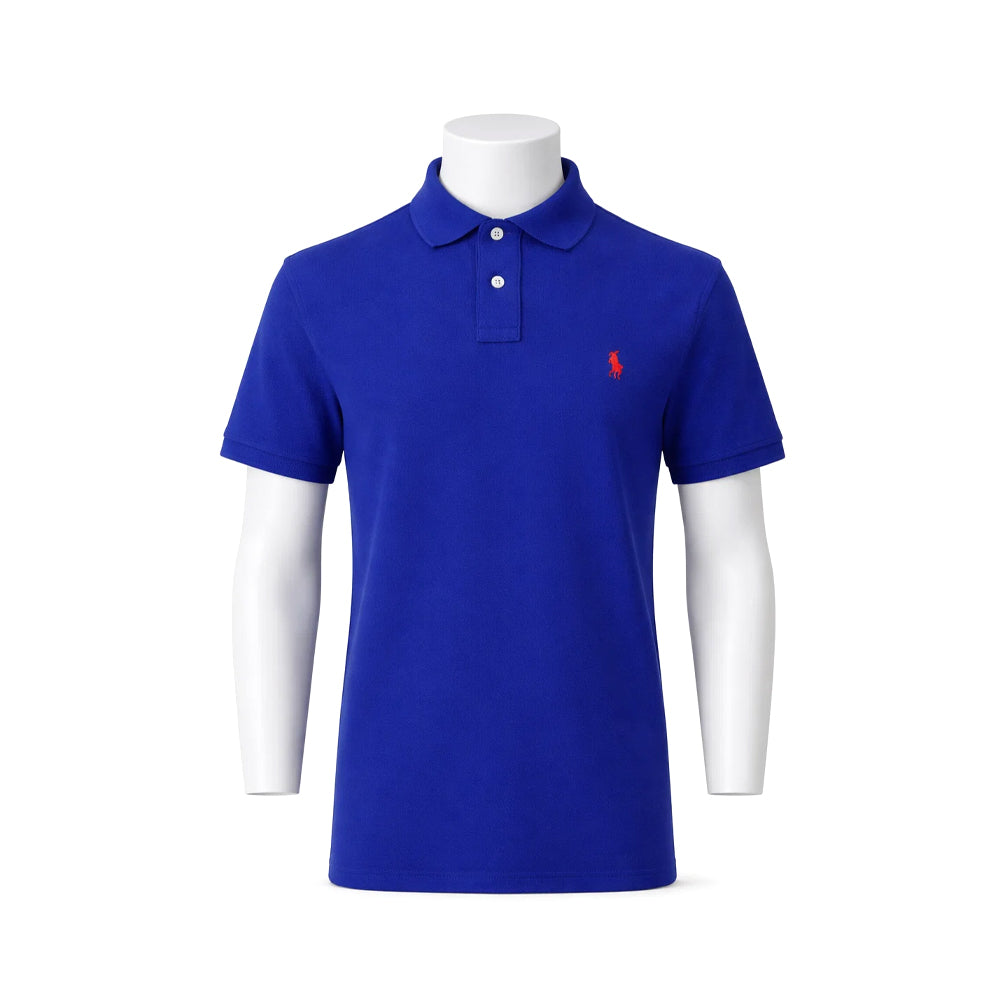 RL MEN S/S POLO SHIRT 592010 BLU L (IR.S) L - MamasJan mens wear