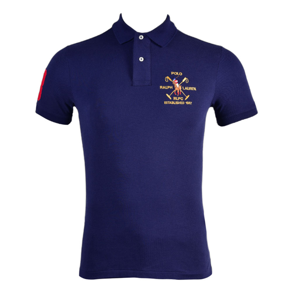 RL MEN S/S POLO SHIRT 674002 NVY L (IR.S) M - MamasJan Mens wear sale
