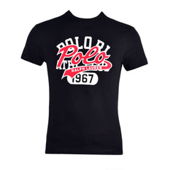 RL MEN S/S R.NECK SHIRT 152007 BLK L (IR.S) M - MamasJan mens wear