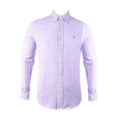 RL MEN L/S BUTTON DOWN SHIRT 293001 PRPL L (IR.S) L - MamasJan mens wear