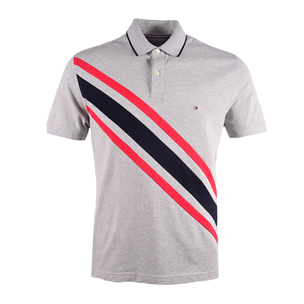 TH MEN S/S POLO SHIRT 78JA988-030 GRY L (IR.S) L - MamasJan mens wear