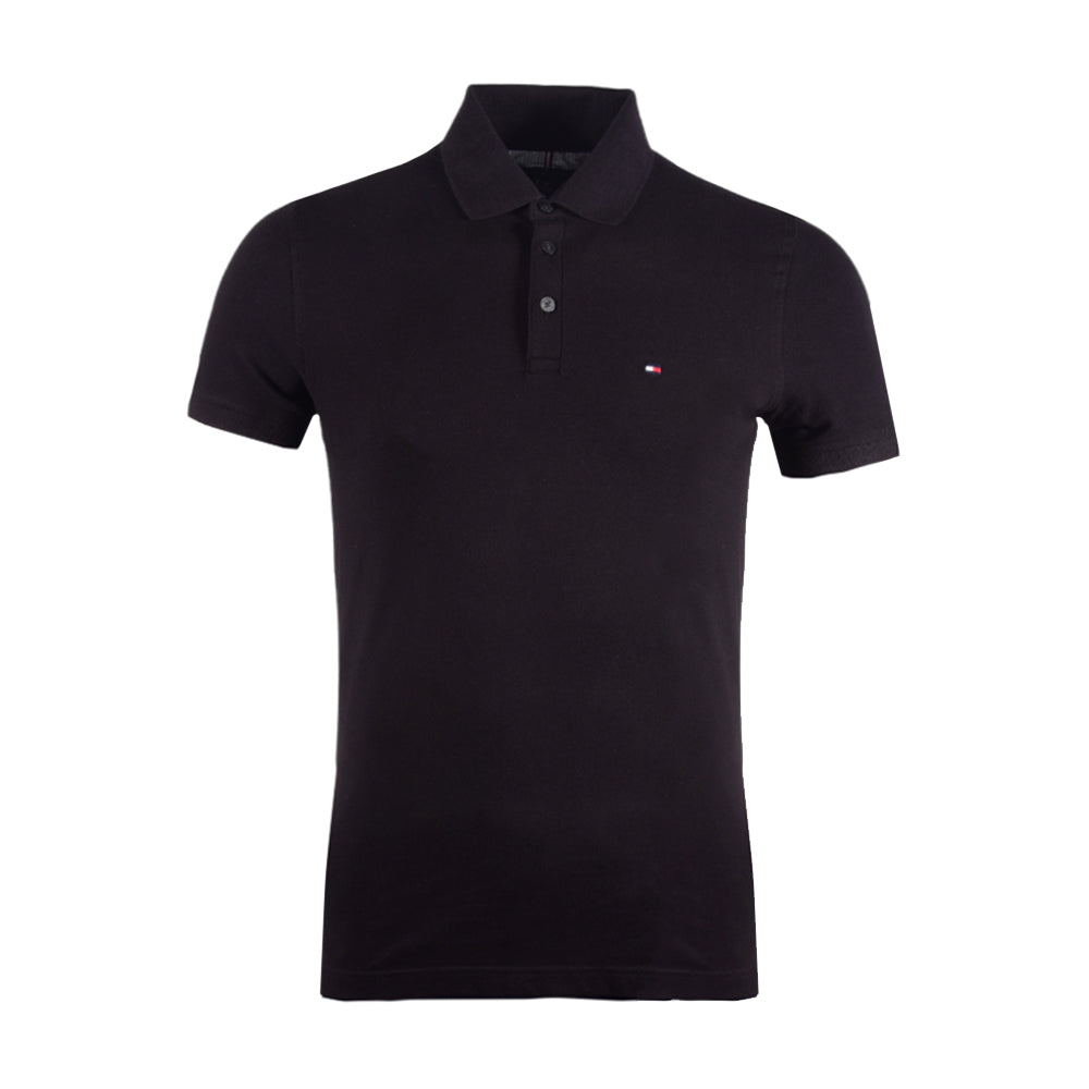 TH MEN S/S POLO SHIRT 78J0043-035 BLK L (IR.S) S - MamasJan mens wear