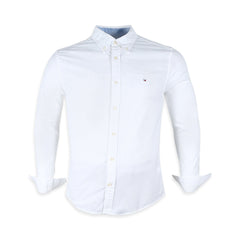 TH MEN L/S B-DOWN SHIRT 78J3902-110 WHT L (IR.S) L - MamasJan mens wear