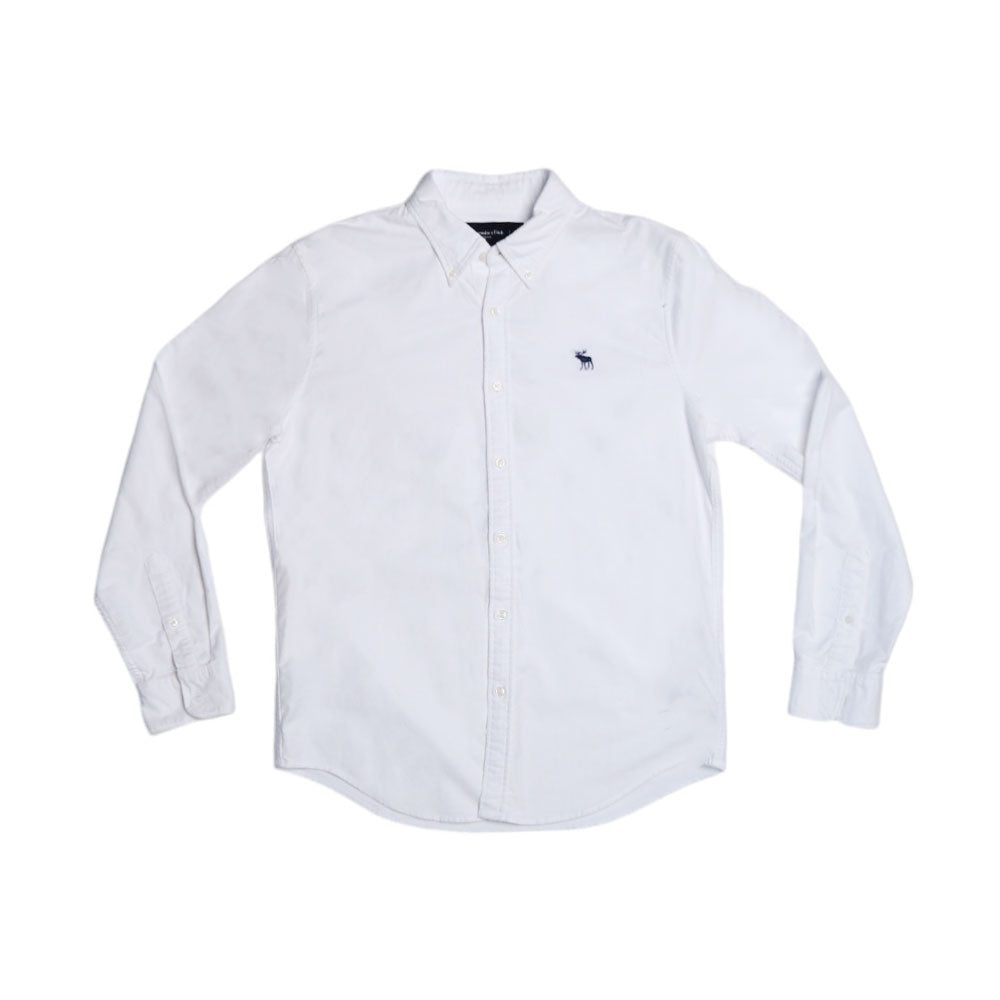 ABERCROMBIE MEN DRESS SHIRT 125-293-0049-100 WHT M (IR) Default Title - MamasJan mens wear