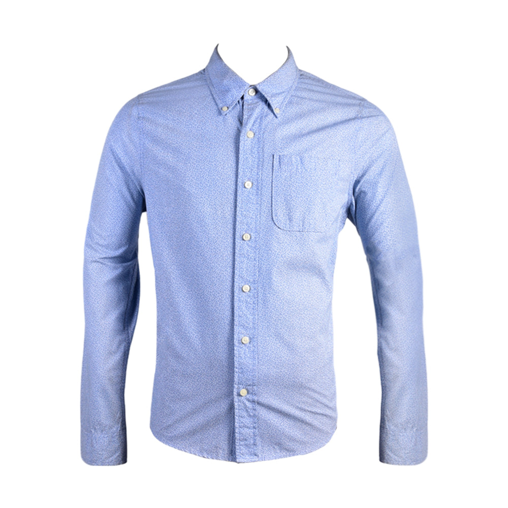 ABERCROMBLE MEN DRESS SHIRT 125-168-3267-214 BLU M (IR) Default Title - MamasJan mens wear
