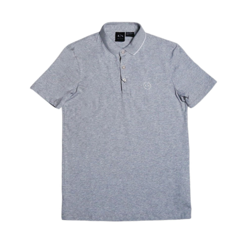 AX MEN S/S POLO SHIRT 8NZF70Z8M9Z3929 GRY L (IRS) XL - MamasJan mens wear