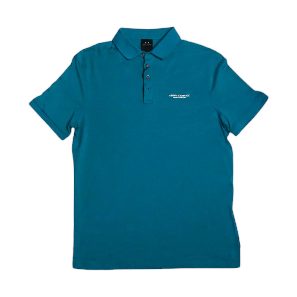 AX MEN S/S POLO SHIRT 8NZF80Z8H4Z15CL GRN L (IRS) XL - MamasJan Mens wear sale