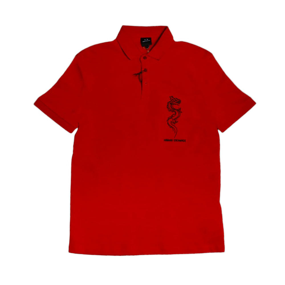 AX MEN S/S POLO SHIRT 3DZFDFZJM5Z1435 RED L (IRS) XL - MamasJan mens wear
