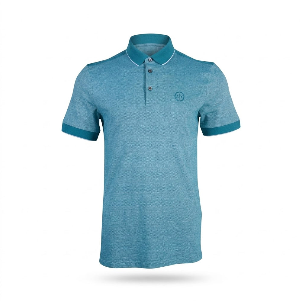 AX MEN S/S POLO SHIRT 8NZ76Z8M5Z15CL GRN M (IRS) Default Title - MamasJan mens wear