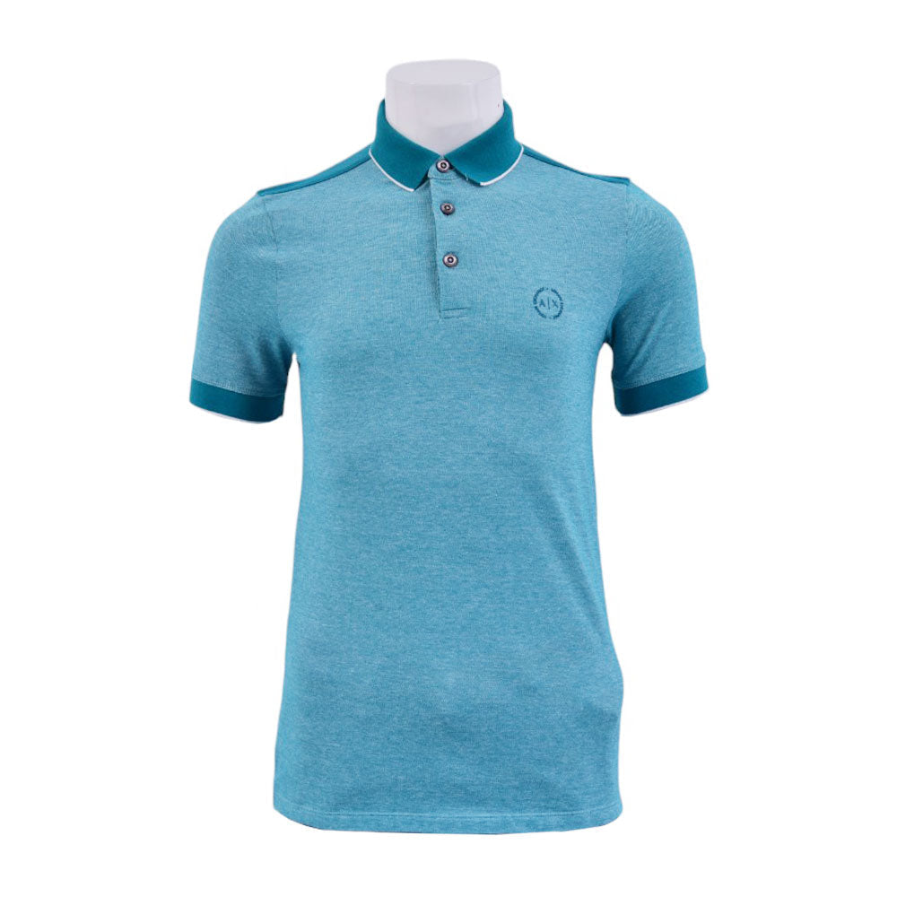 AX MEN S/S POLO SHIRT 8NZ76Z8M5Z15CL GRN L (IRS) XL - MamasJan mens wear