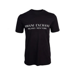 AX MEN S/S R.NECK SHIRT 8NZT72Z8H4Z1200 BLK M (IRS) XL - MamasJan Mens wear sale
