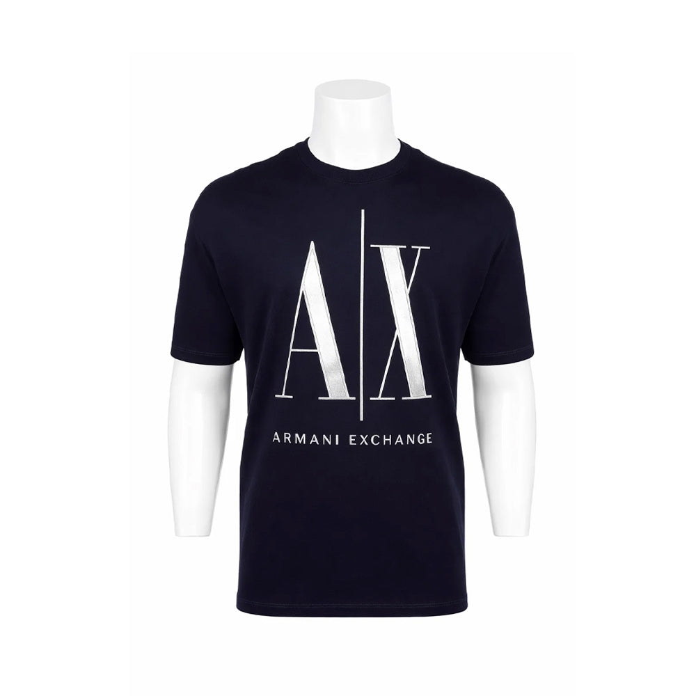 AX MEN S/S R.NECK SHIRT 8NZTPQZJH4Z1510 NVY L (IRS) XL - MamasJan mens wear