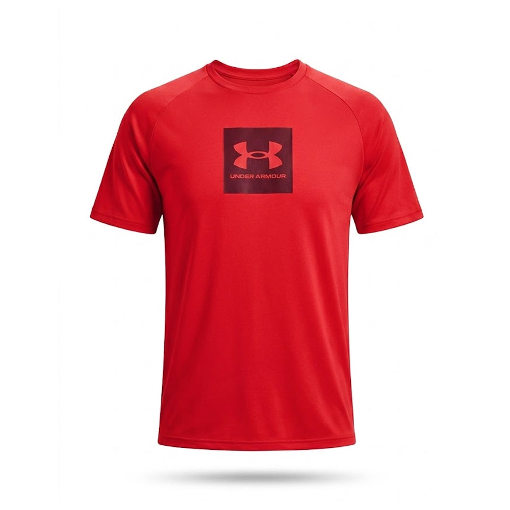 UA MEN S/S R-NECK SHIRT 1380785-600 RED XL (IRS) Default Title - MamasJan mens wear