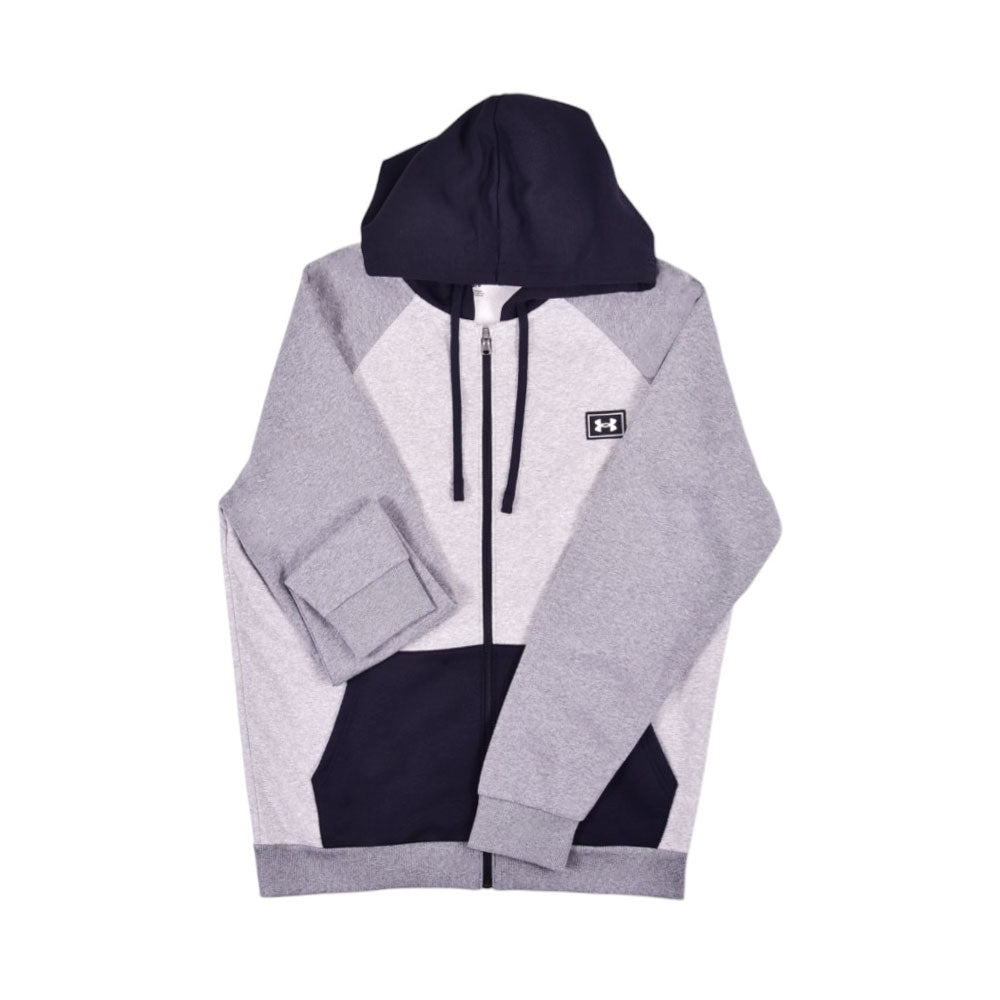 UA MEN L/S FLEECE ZIPPER HOODIE 1383096-011 GRY M (IRW) M - MamasJan mens wear