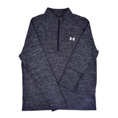 UA MEN L/S H-ZIPPER 1382797-001 BLK M (IRW) XL - MamasJan mens wear