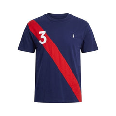RL.MEN S/S R.NECK SHIRT 944001 NVY/RED M (IRS) XL - MamasJan mens wear