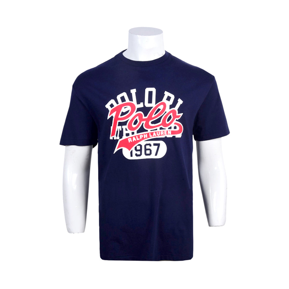RL.MEN S/S R.NECK SHIRT 152004 NVY L (IRS) Default Title - MamasJan mens wear