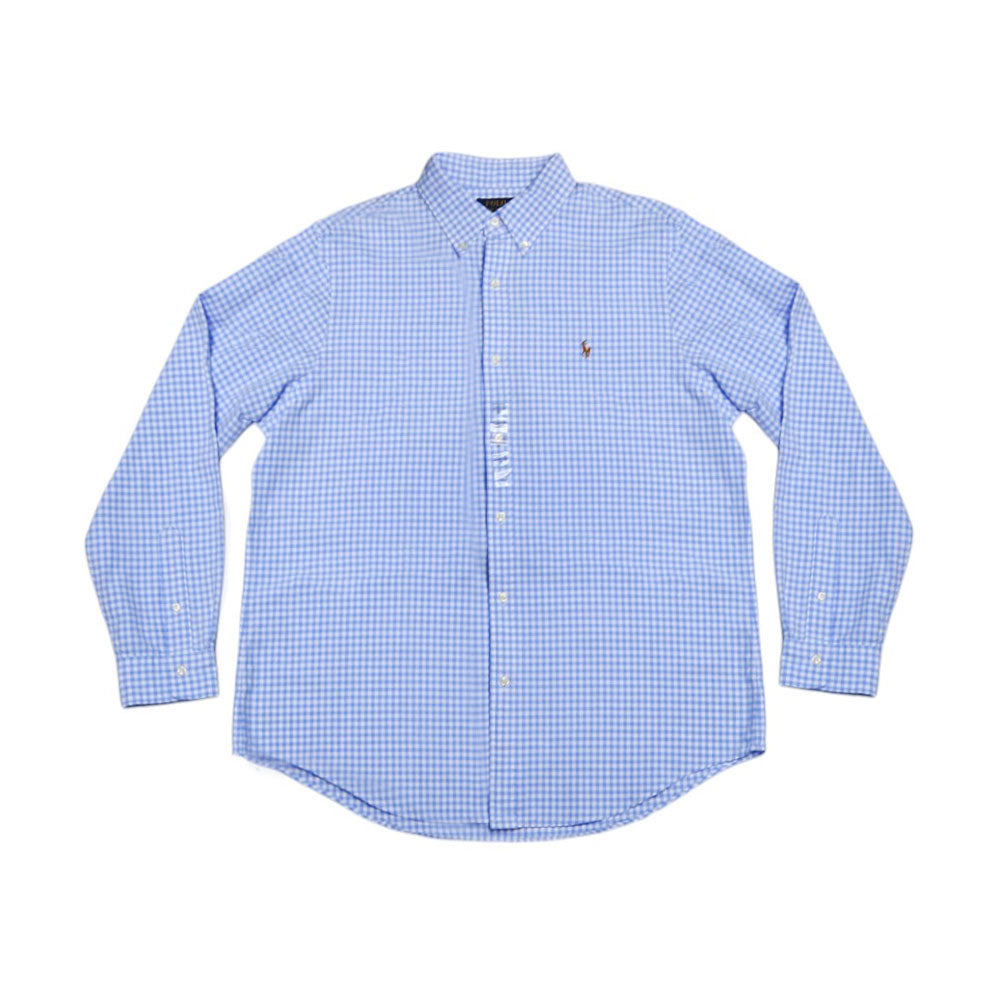 RL MEN L/S D-SHIRT 021019 BLU L (IRS) S - MamasJan mens wear