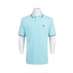 RL MEN S/S POLO SHIRT 079008 AQUA L (IRS) XL - MamasJan mens wear