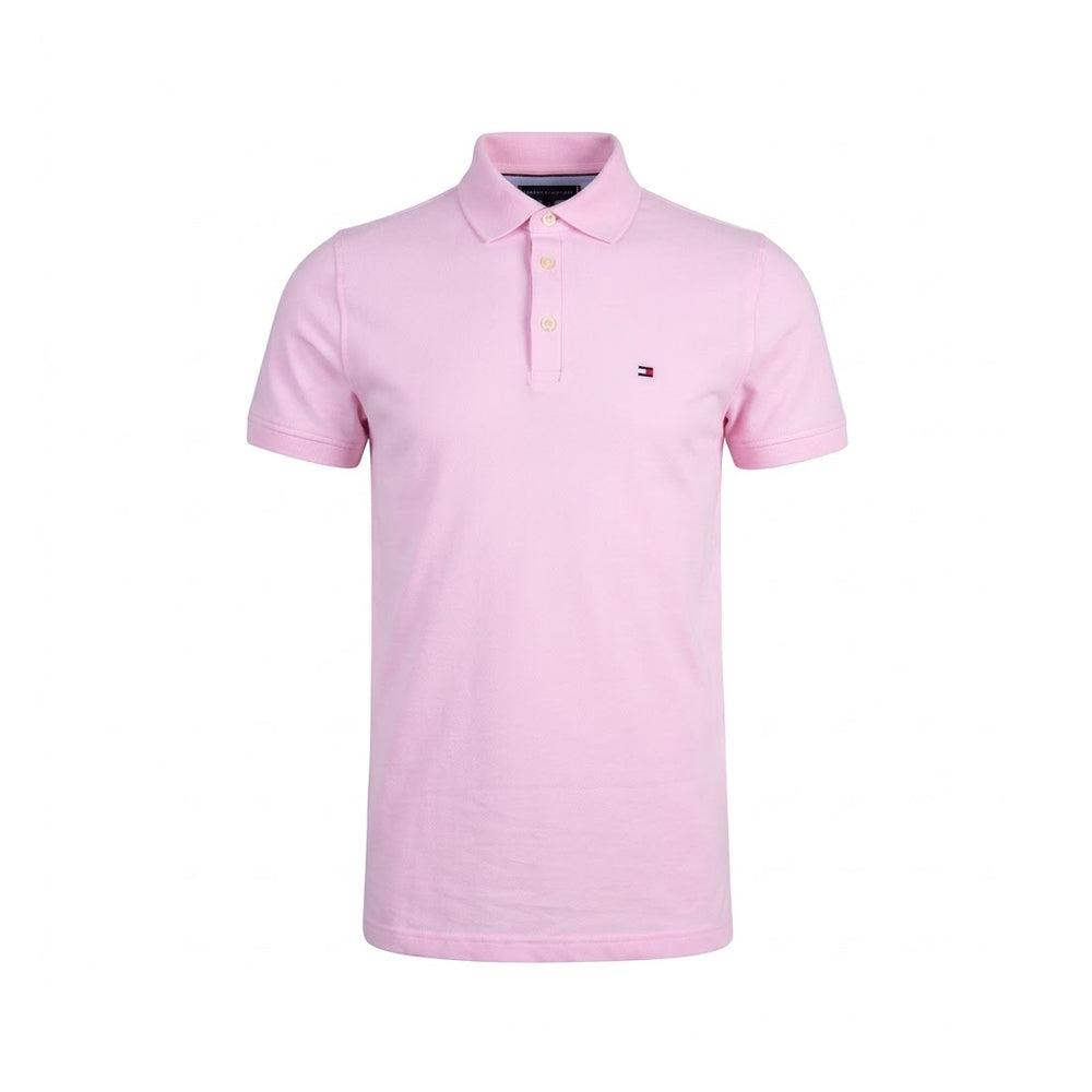 TH. MEN S/S POLO SHIRT 78JA572-680 PINK M (IRS) M - MamasJan mens wear