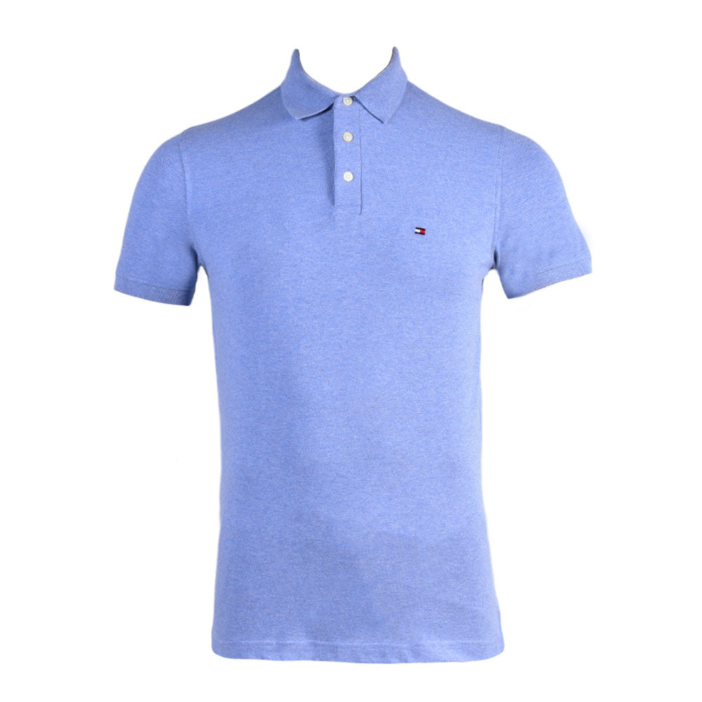 TH. MEN S/S POLO SHIRT 78JA598-421 BLU M (IRS) Default Title - MamasJan mens wear
