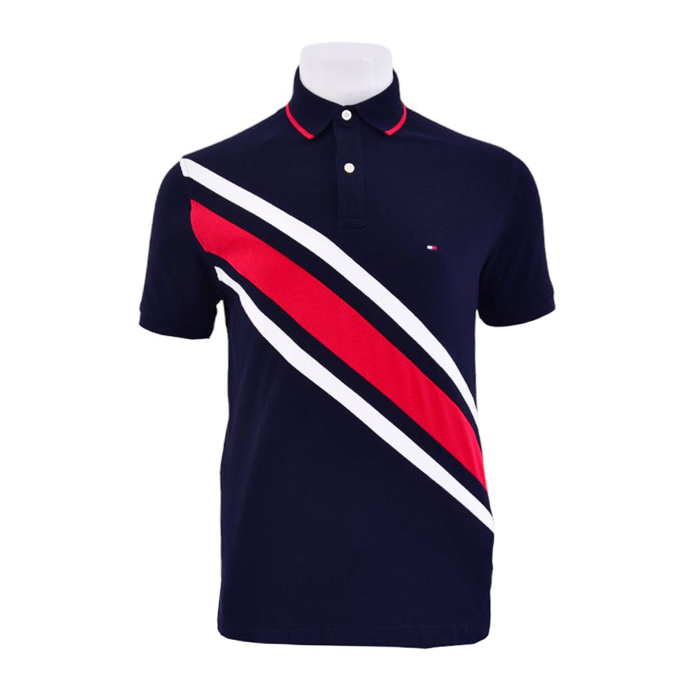 TH. MEN S/S POLO SHIRT 78JA988-410 NVY M (IRS) M - MamasJan mens wear
