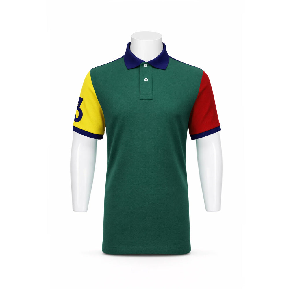 RL.MEN S/S POLO SHIRT 489001 GRN M (IRS) M - MamasJan mens wear