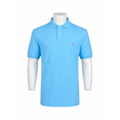 RL.MEN S/S POLO SHIRT 656008 BLU L (IRS) L - MamasJan mens wear