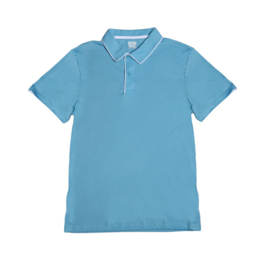 COOL MEN S/S POLO SHIRT W84RT-077 AQUA M (IRS) XL - MamasJan mens wear