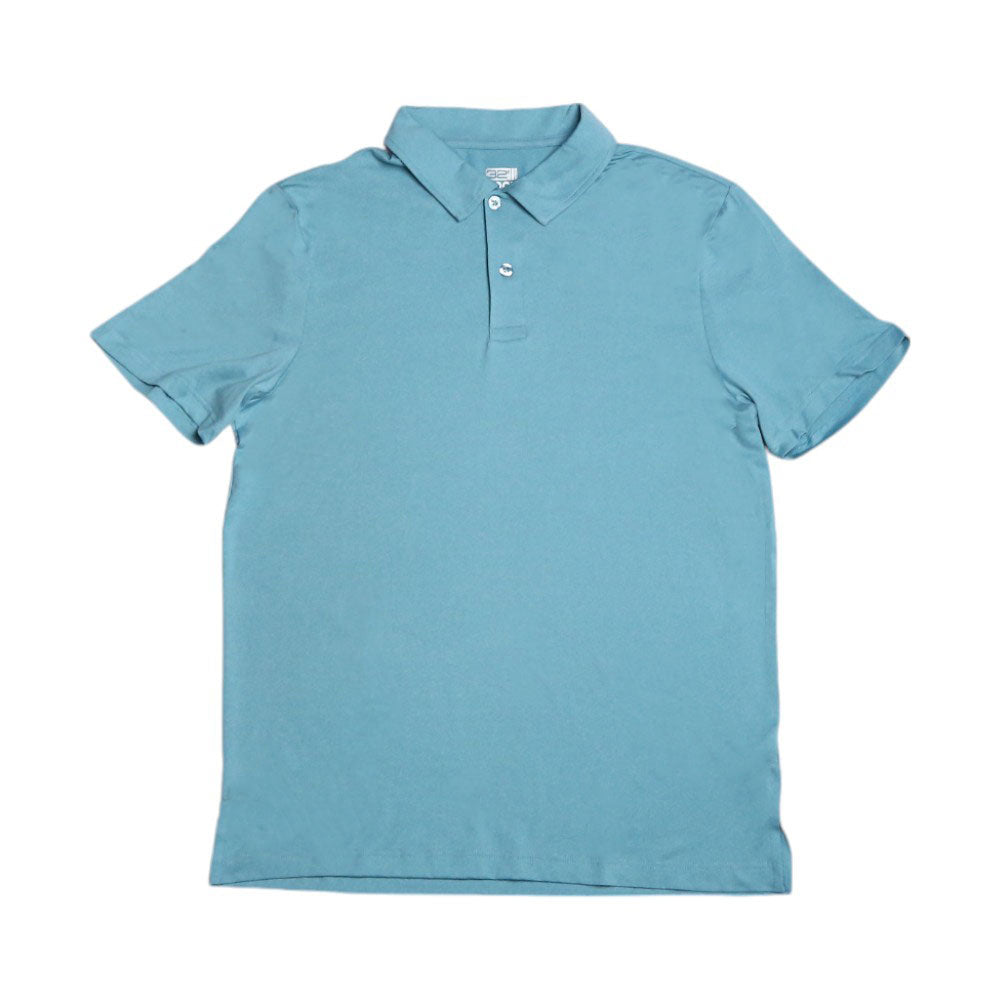 COOL MEN S/S POLO SHIRT 9508RT-434 AQUA L (IRS) XL - MamasJan Mens wear sale