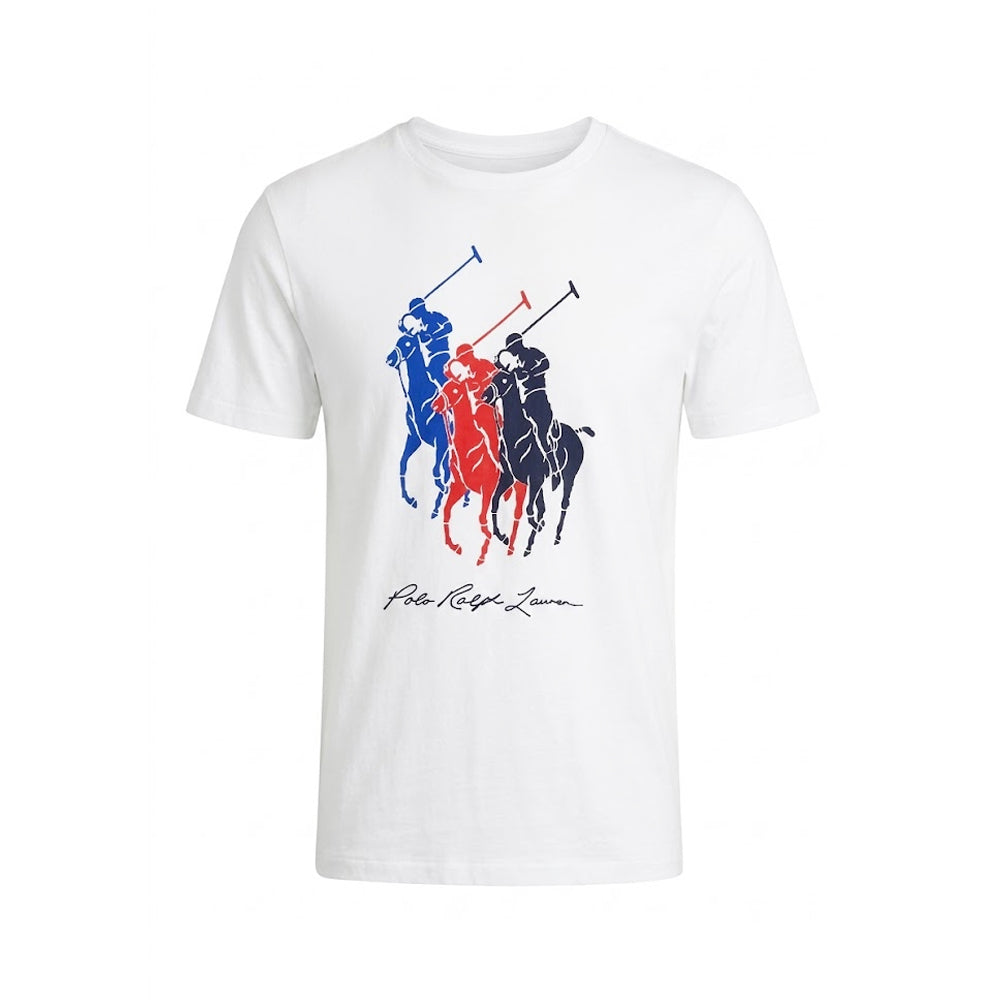 RL MEN S/S R.NECK SHIRT 588002 WHT M (IRS) Default Title - MamasJan mens wear