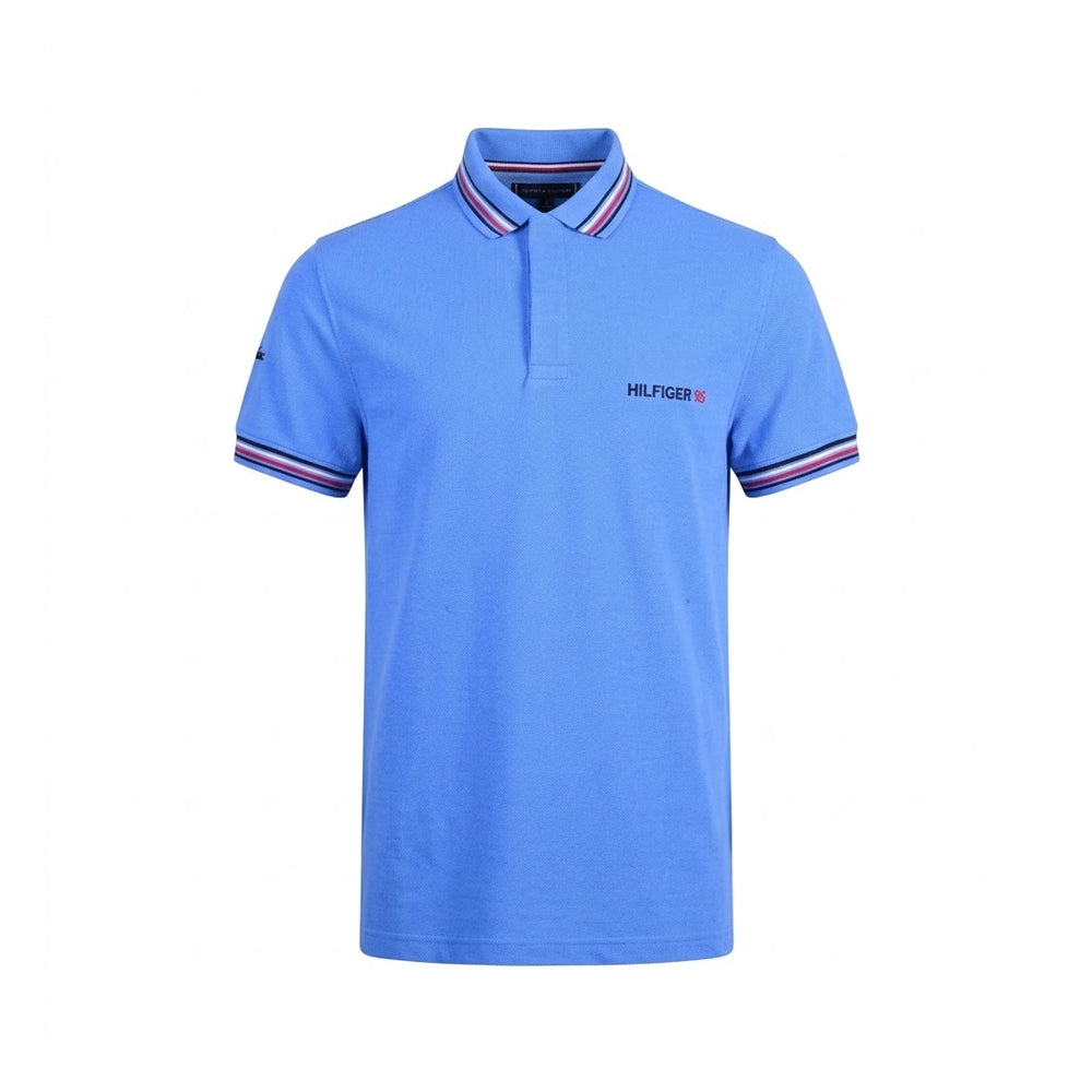 TH MEN S/S POLO SHIRT MW34768-400 BLU M (IRS) L - MamasJan mens wear