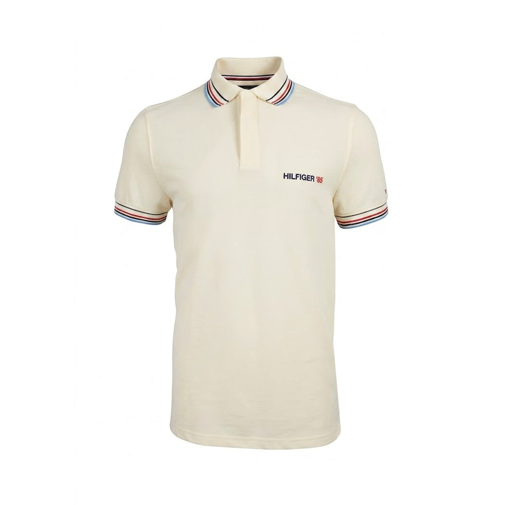 TH MEN S/S POLO SHIRT MW34768-250 O.WHT S (IRS) Default Title - MamasJan mens wear