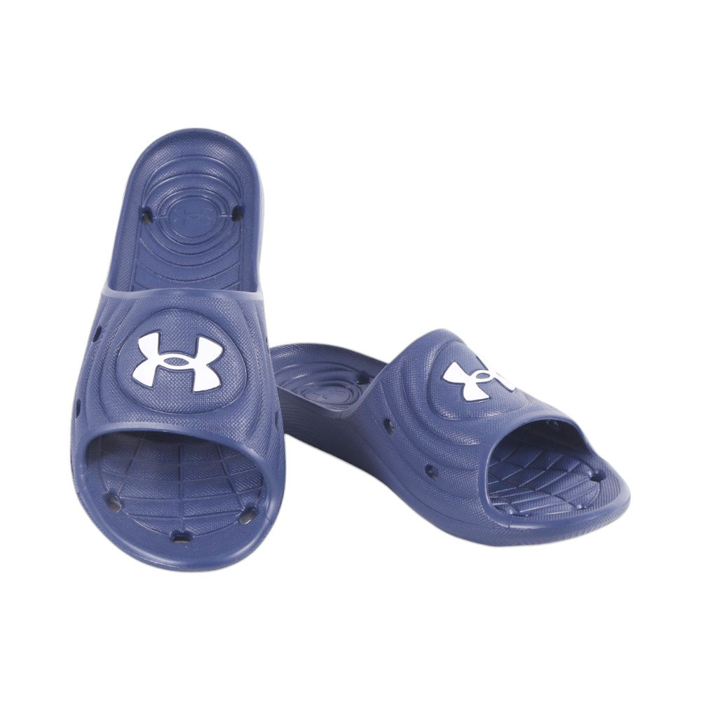 UA MEN SLIDE 3023758-401 NVY 10 (IR) 8 - MamasJan mens wear